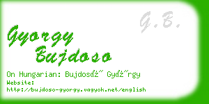 gyorgy bujdoso business card